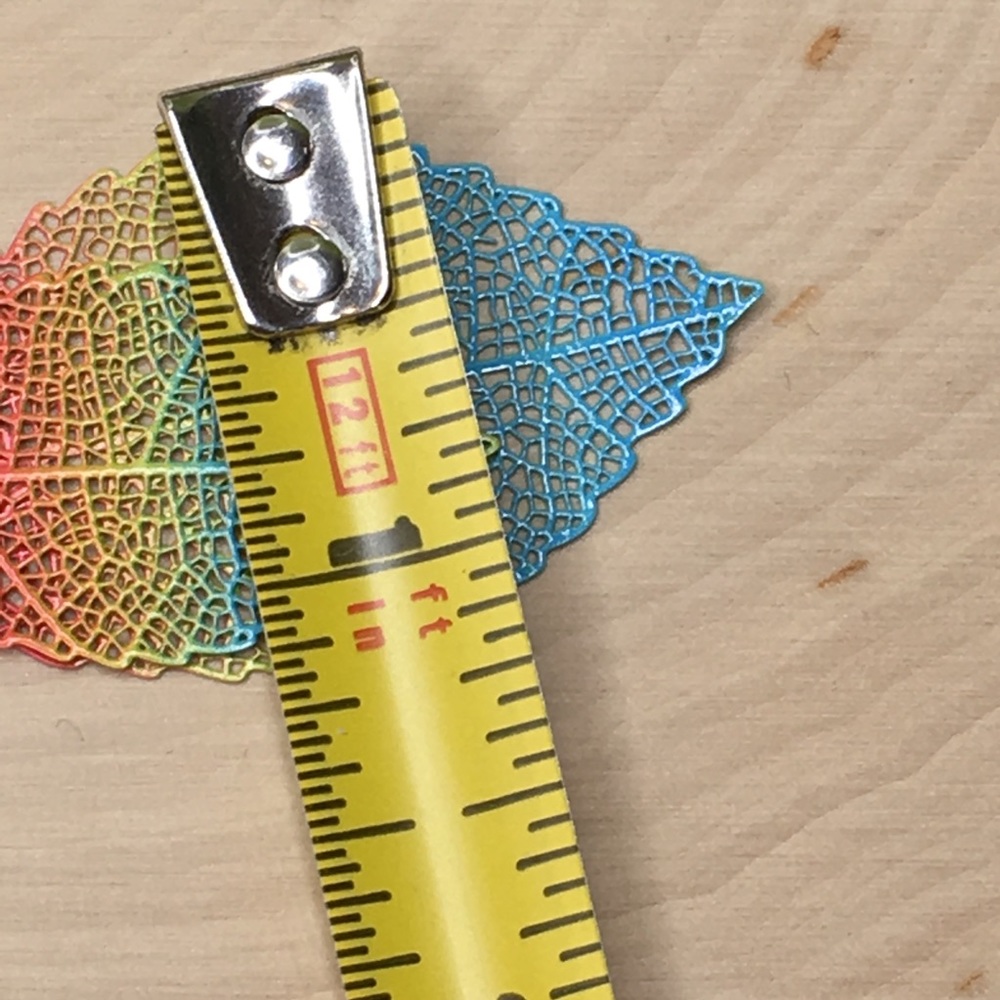 Double Rainbow Leaf Earrings  PRICE IS FIRM - Picture 7 of 8